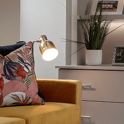lamp on side table